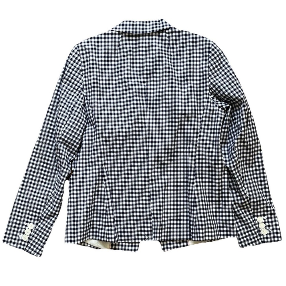 Talbots Classic Spring Gingham Cotton Plaid Blazer Lined , Size 10 - Picture 5 of 6